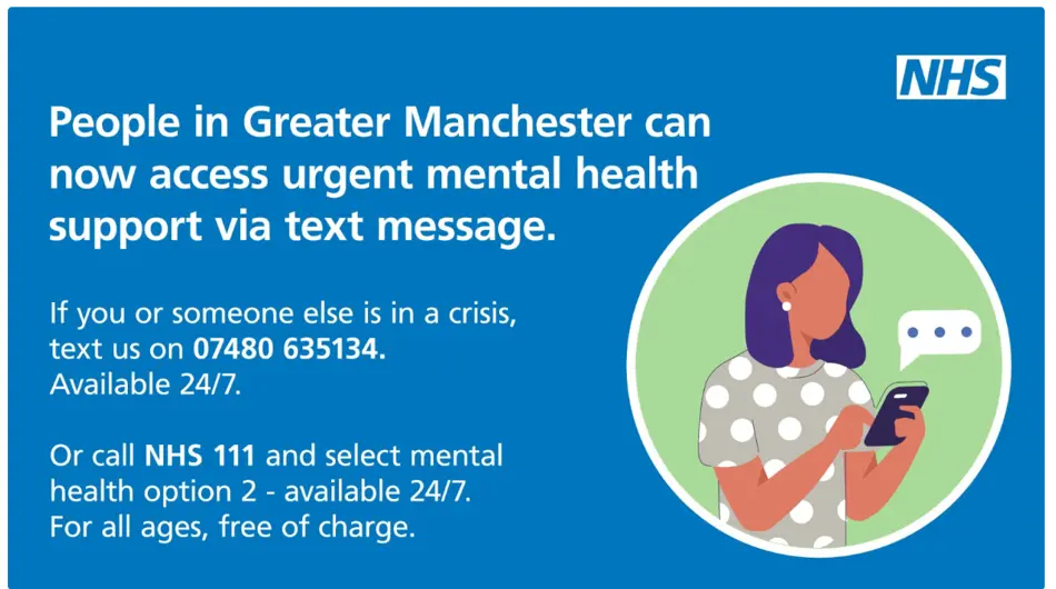 Free 24/7 mental health support, available for all ages in crisis.